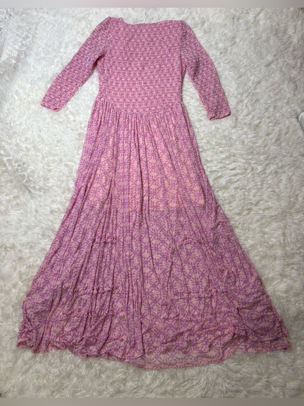 Free People It's Fate Longsleeve Midi Dress in the 'Lilac Combo' colorway, NWT - Picture 13 of 13